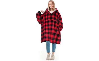 Solaris Red Plaid Wearable Blanket Hoodie Review